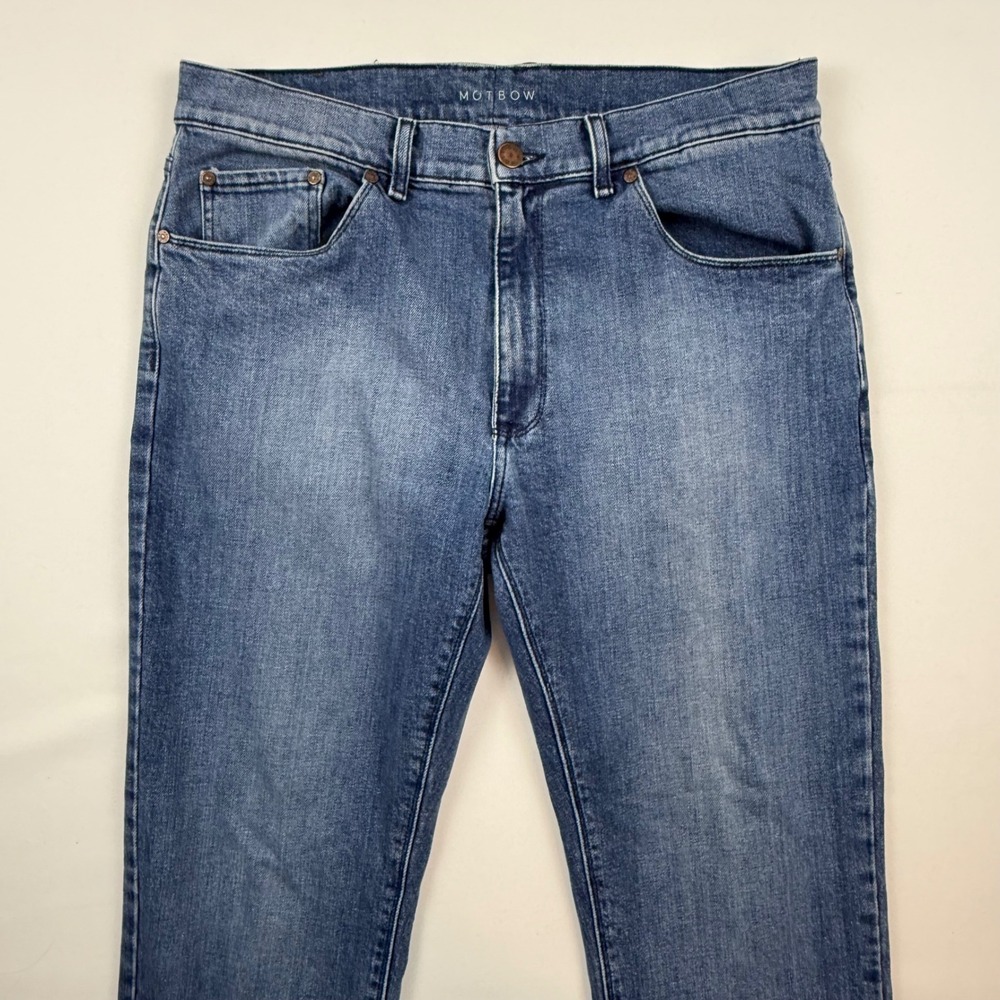 Mott & Bow Slim Warren 6 Month Jeans Mens 33x28 Blue Denim *Read Size Note